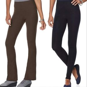 YUMMIE 2-Pack Leggings Brown and Black XS